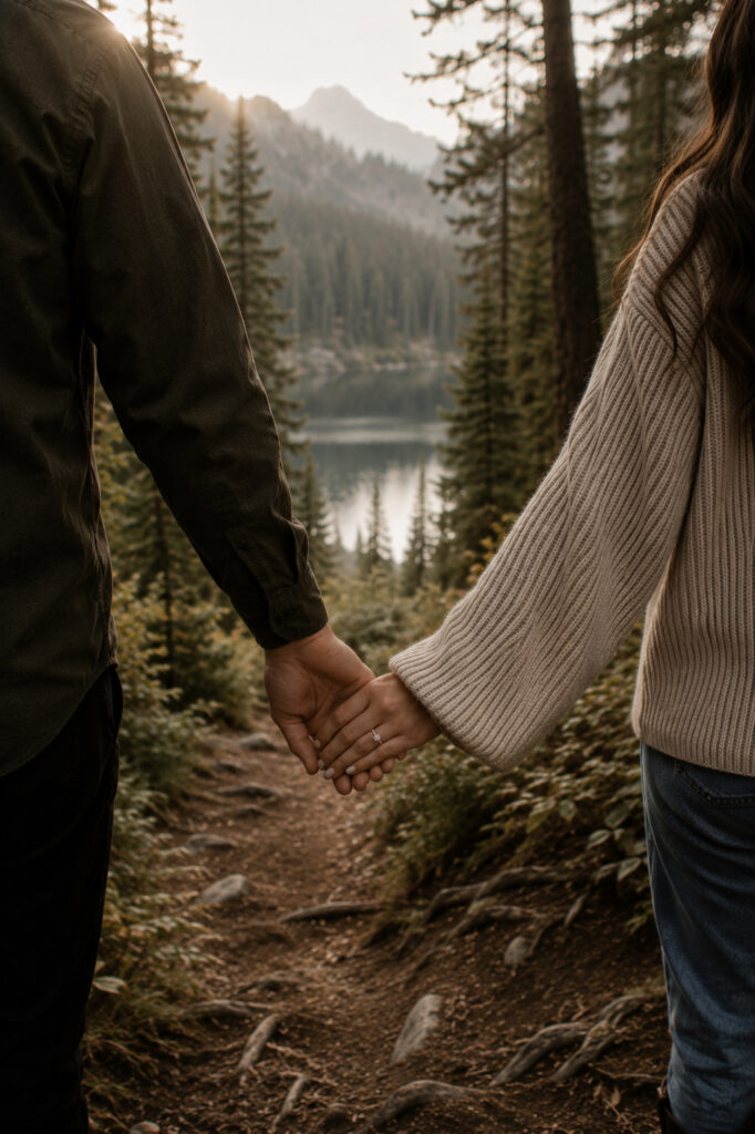 forest lovers engagement session