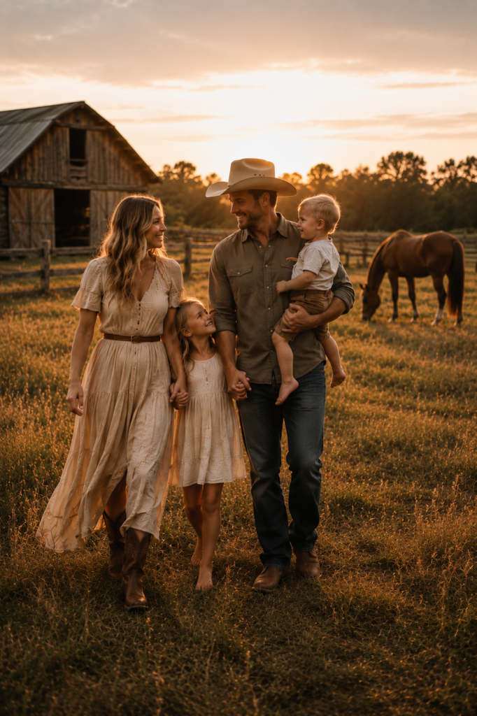 rustic country family session